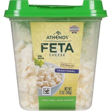 Athenos Feta Cheese Crumbles - Traditional, 12 oz