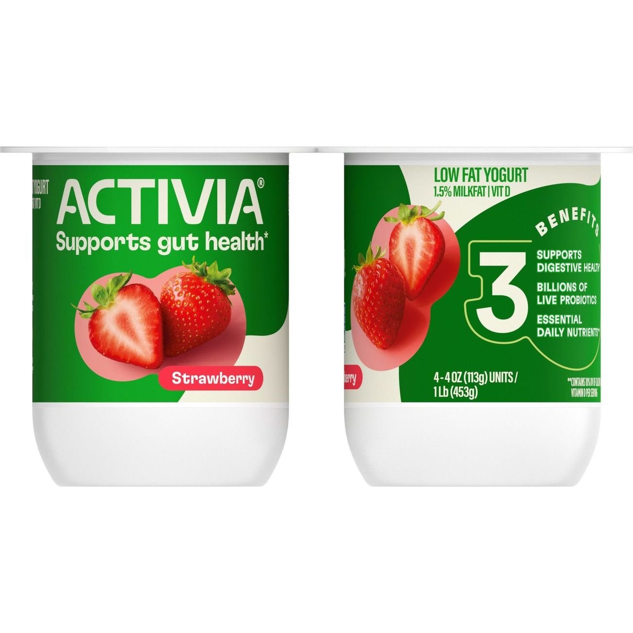 Activia Lowfat Probiotic Strawberry Yogurt - Shop Yogurt at H-E-B