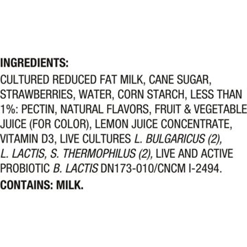 Activia Low Fat Probiotic Strawberry Yogurt