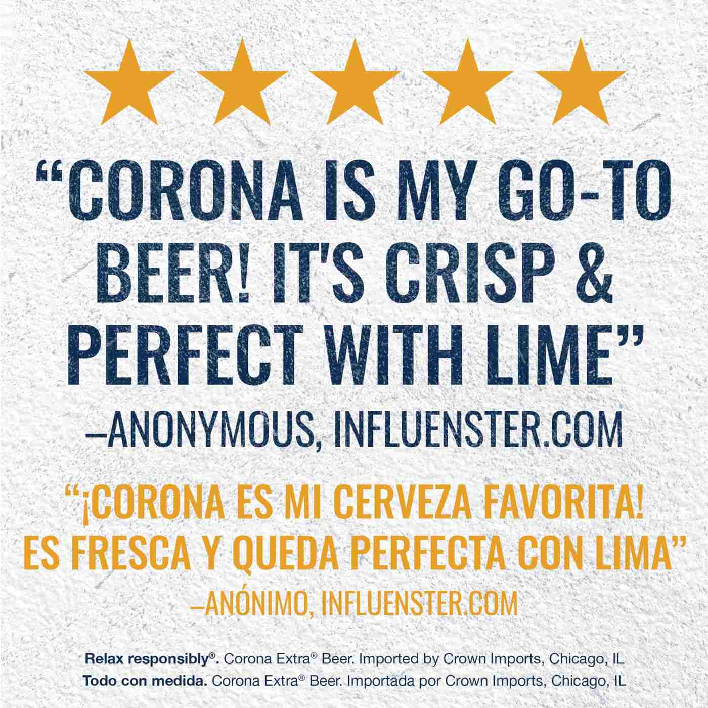 Corona Extra Mexican Lager Import Beer 12 oz Bottles, 24 pk; image 5 of 10