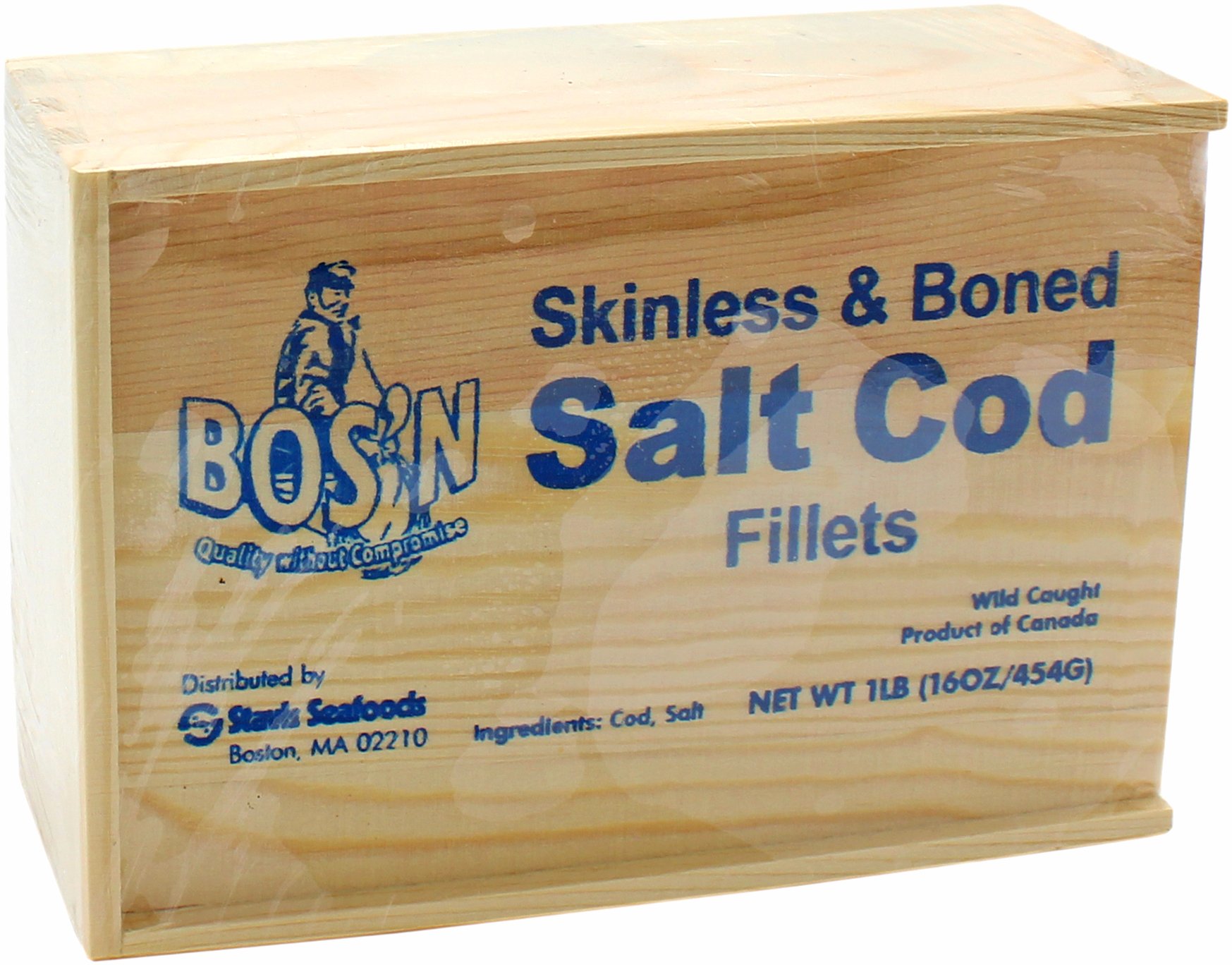 BOS'N Salt Cod in Wood Box - Shop Shrimp & Shellfish at H-E-B