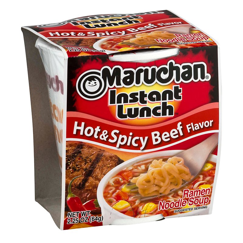 Maruchan Instant Lunch Hot and Spicy Beef Flavor - Shop Soups & Chili ...