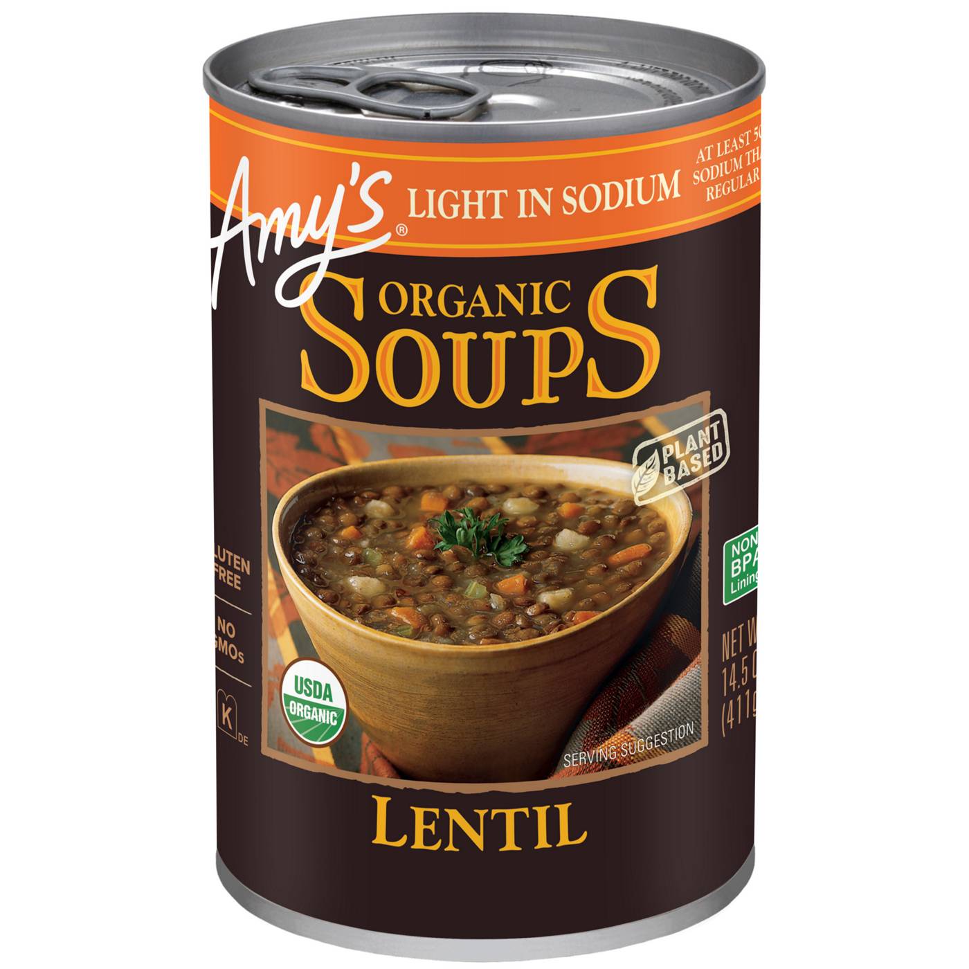 Amy's Organic Light in Sodium Lentil Soup; image 1 of 12