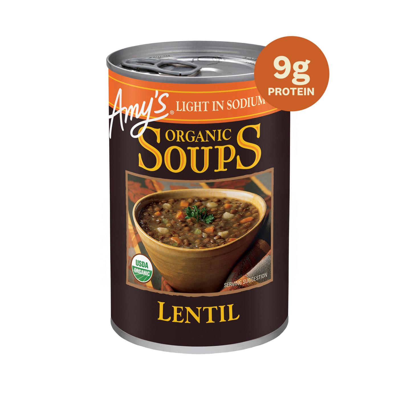 Amy's Organic Light in Sodium Lentil Soup; image 5 of 12