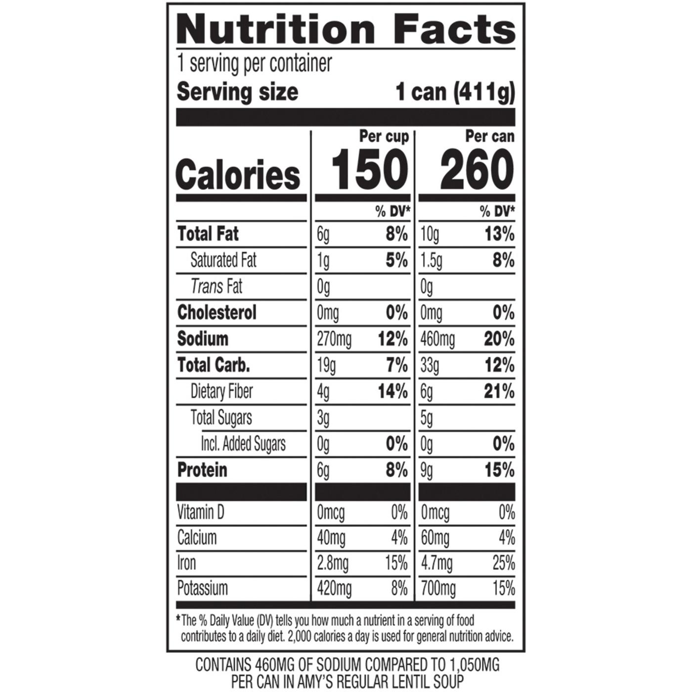 Amy's Organic Light in Sodium Lentil Soup; image 11 of 12