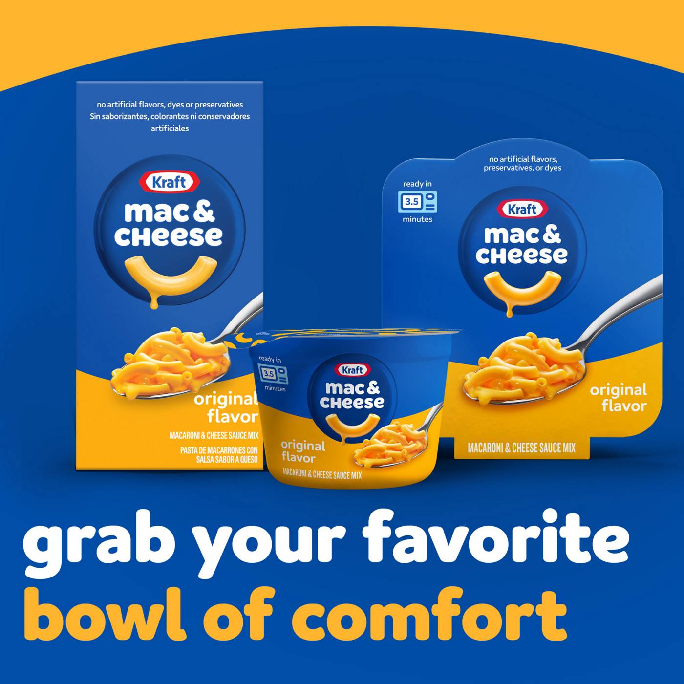 Kraft Original Flavor Macaroni & Cheese Dinner; image 4 of 13