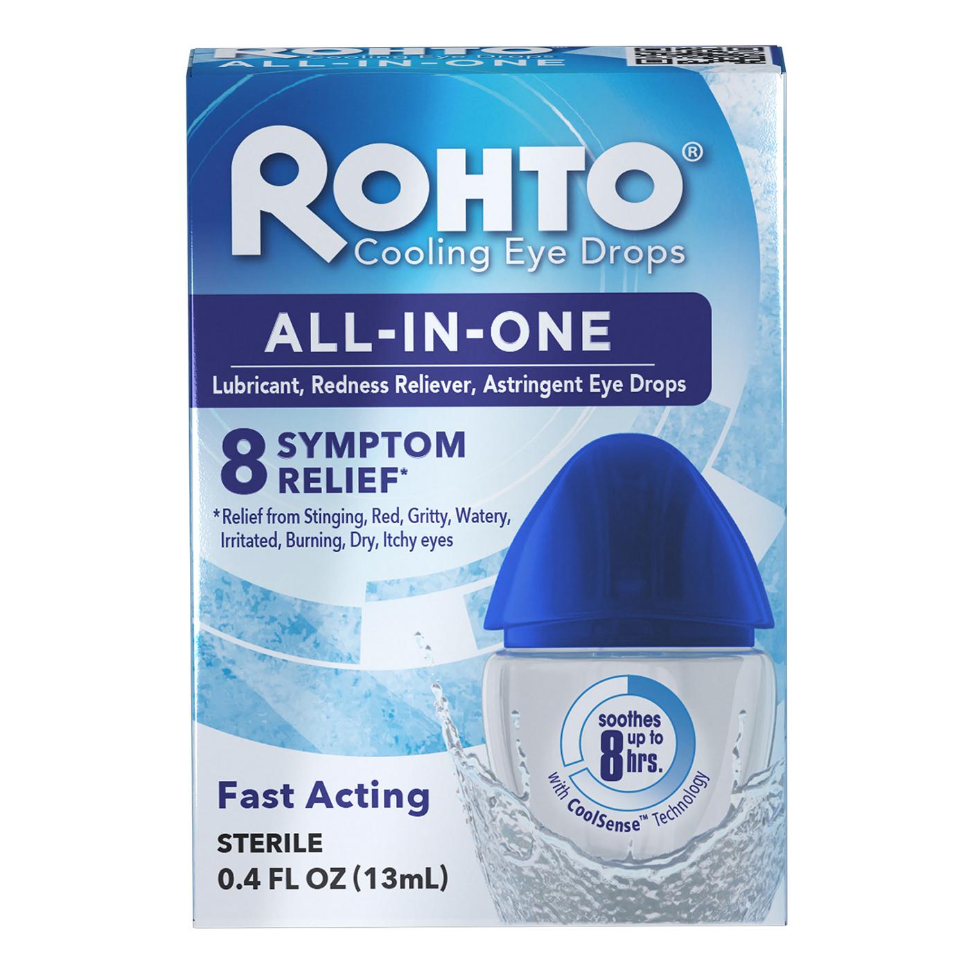 Rohto All-In-One Redness Reliever Cooling Eye Drops; image 1 of 7