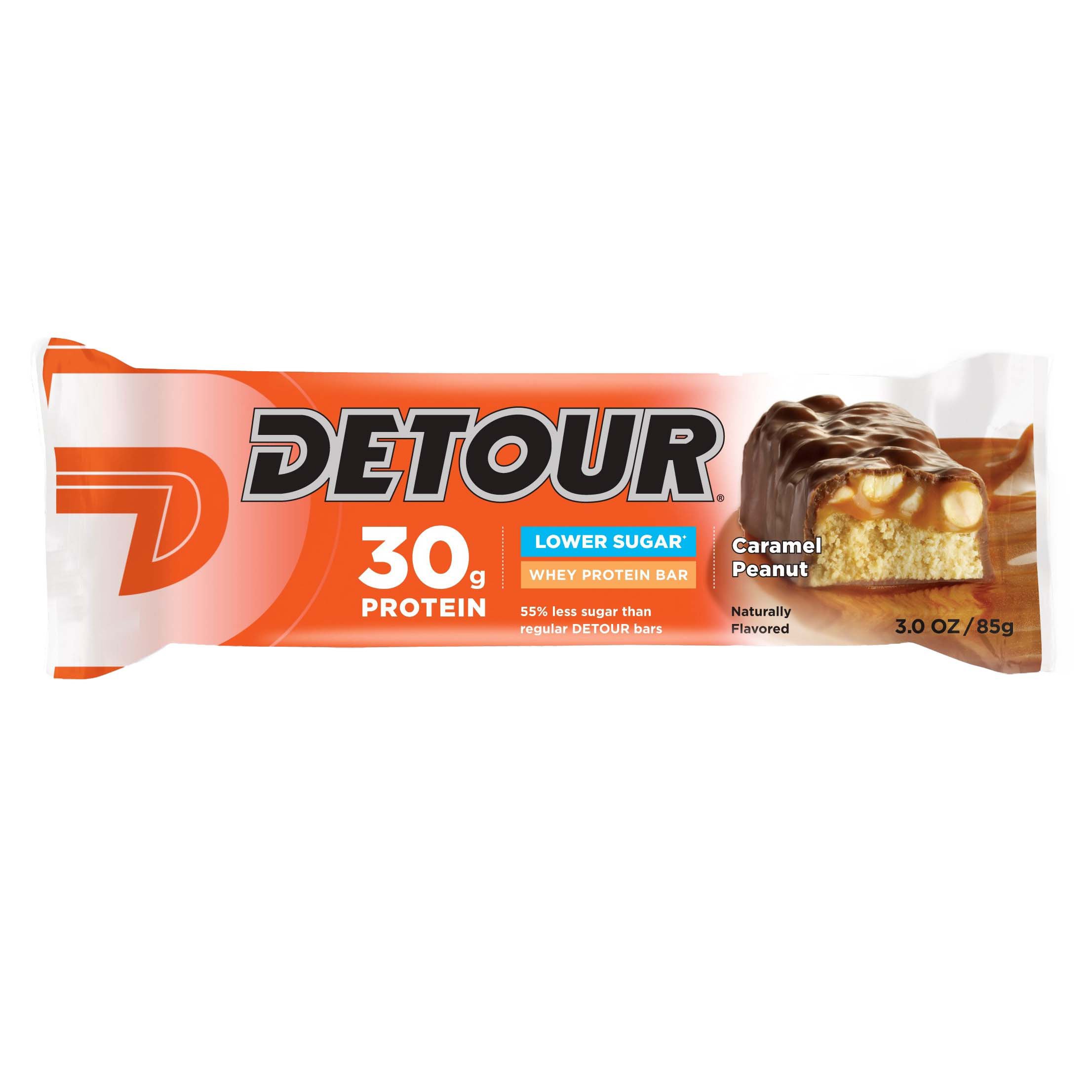 Detour Lower Sugar Whey 30g Protein Bar Caramel Peanut Shop Granola & snack bars at HEB