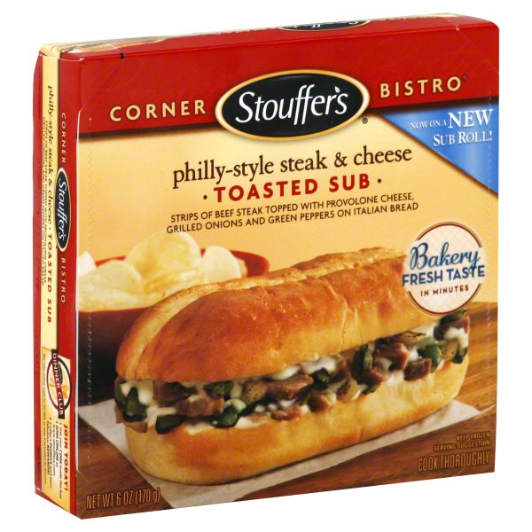 Stouffer's Corner Bistro Philly-Style Steak And Cheese Toasted Sub ...