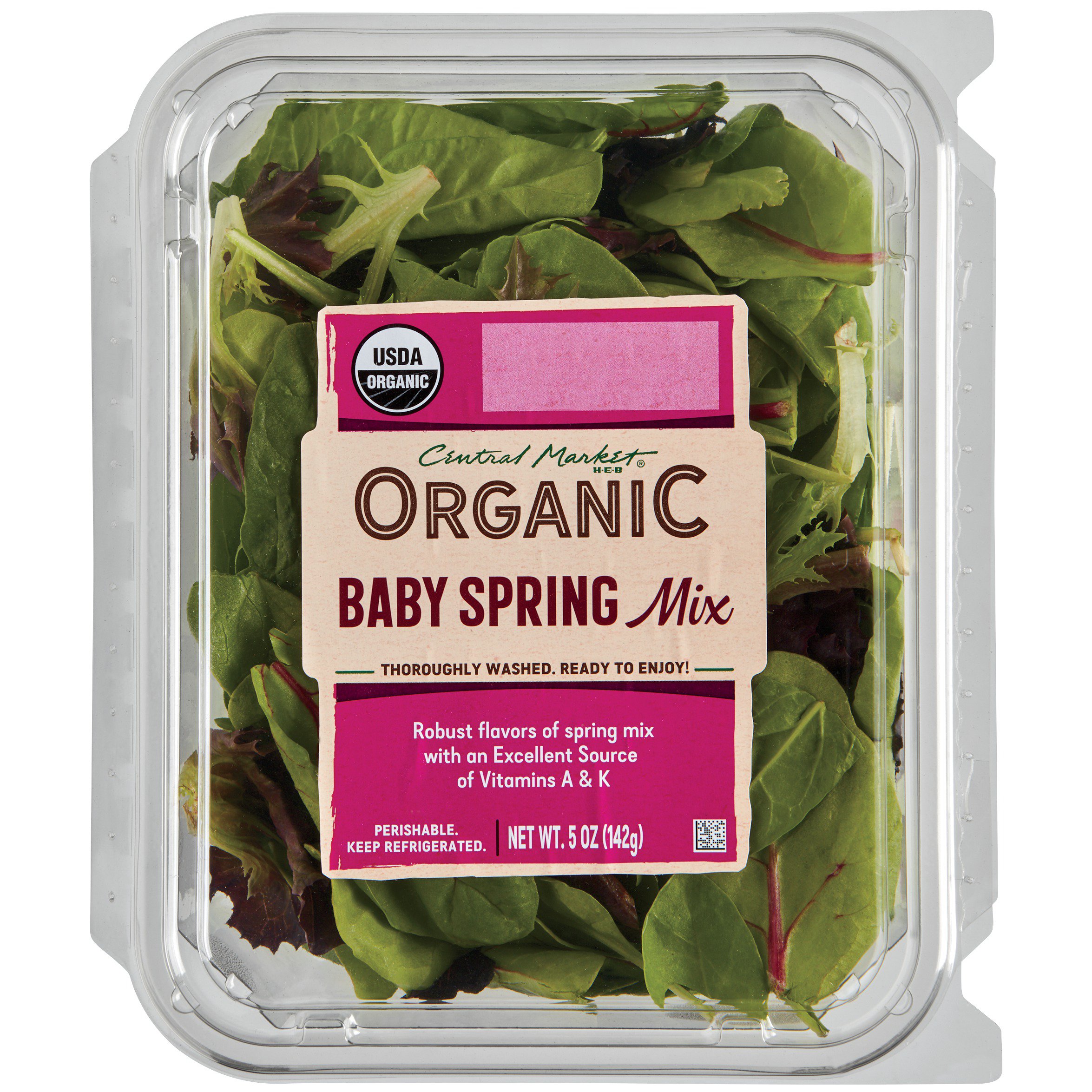 Central Market Organic Baby Spring Mix, 5 oz | Low Prices