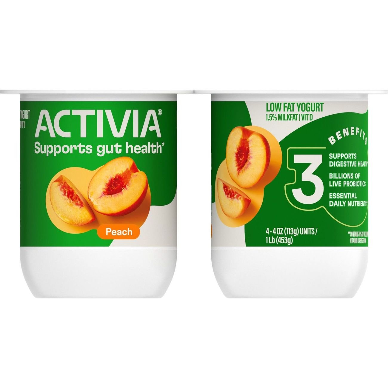 Activia Low Fat Probiotic Peach Yogurt Shop Yogurt at HEB