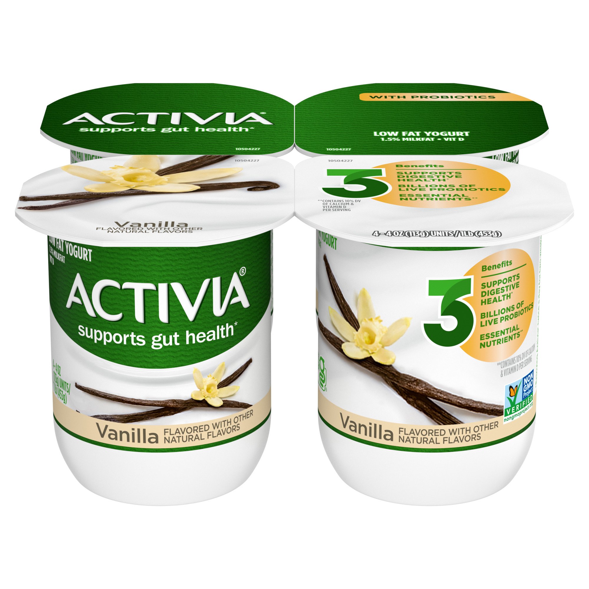 Dannon Activia Low Fat Vanilla Yogurt Shop Yogurt At H E B 5344
