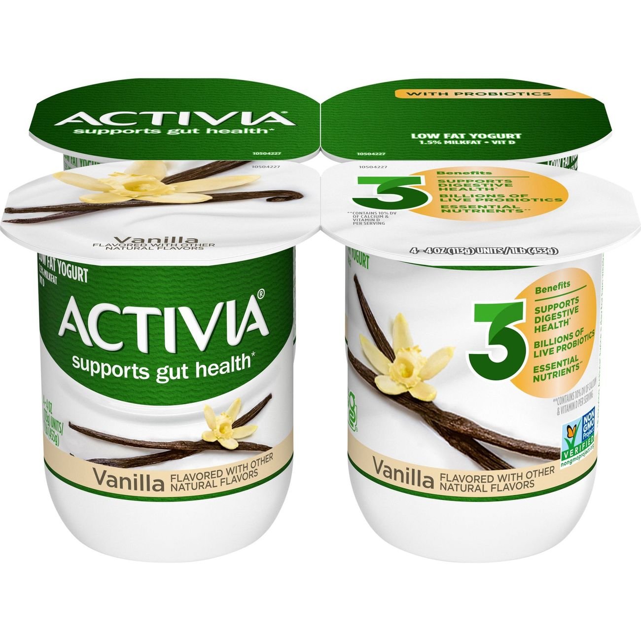 Activia Lowfat Probiotic Vanilla Yogurt - Shop Yogurt at H-E-B