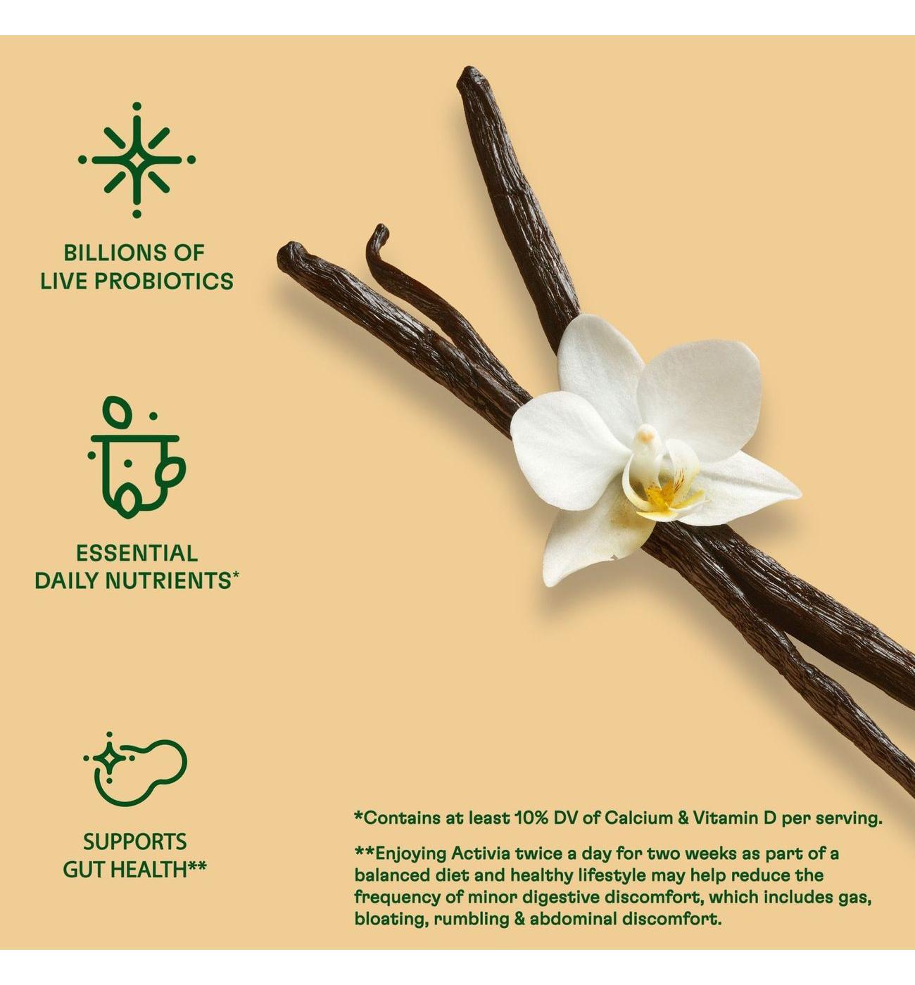 Activia Low Fat Probiotic Vanilla Yogurt; image 2 of 10