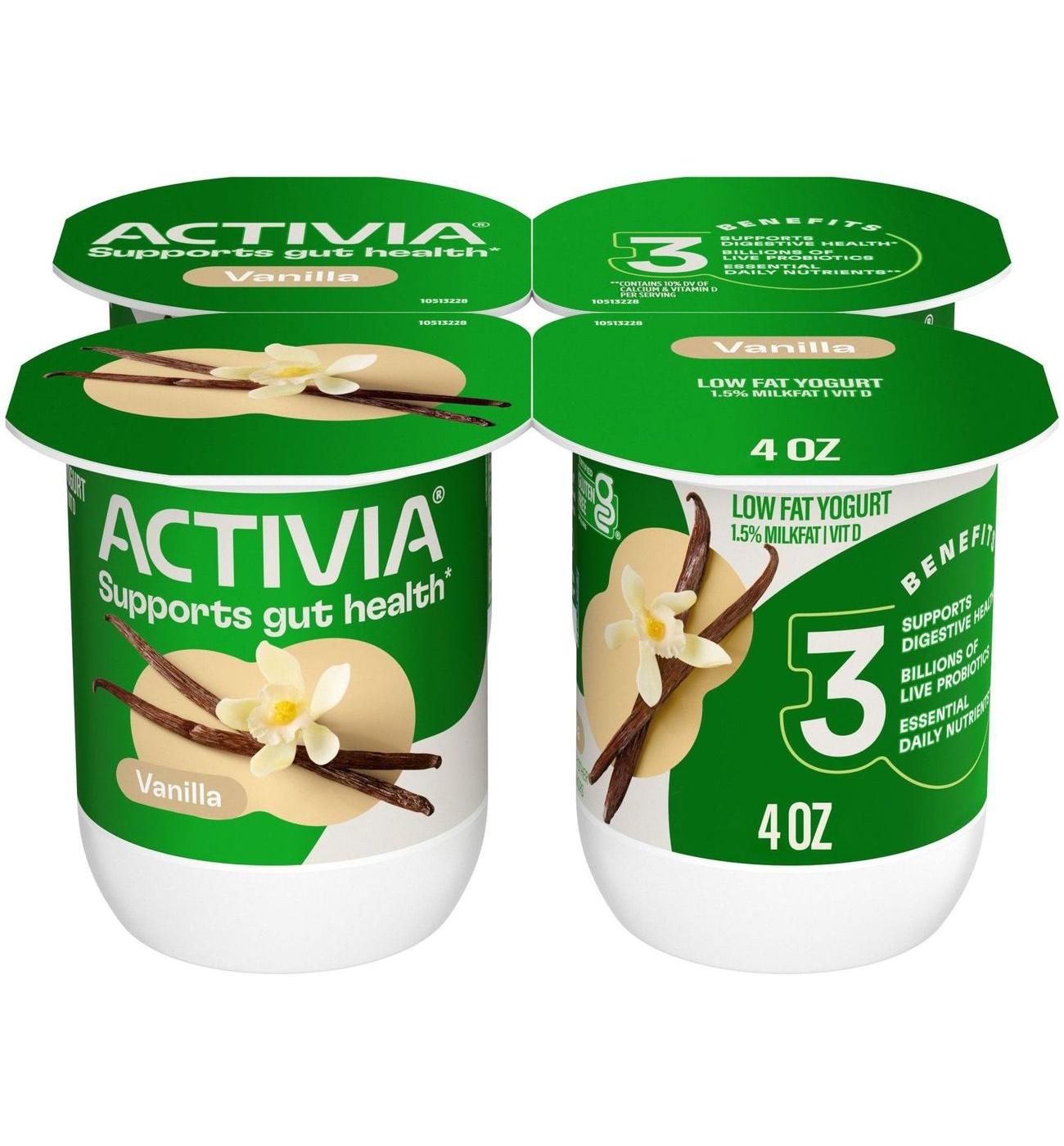 Activia Low Fat Probiotic Vanilla Yogurt; image 1 of 10