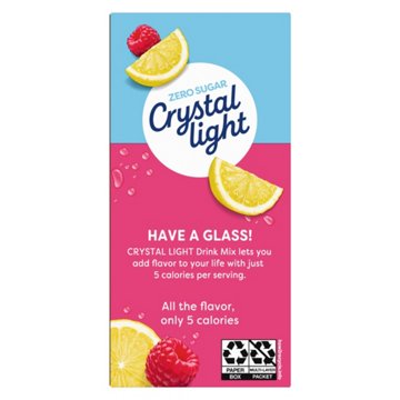 Crystal Light Raspberry Lemonade On-The-Go Powdered Drink Mix Packets, 10 ct