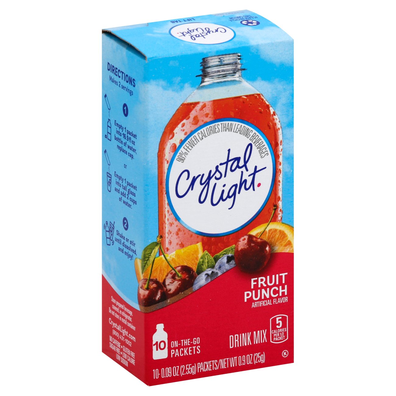 Crystal Light On The Go Fruit Punch Drink Mix - Shop Mixes &amp; Flavor Enhancers at H-E-B