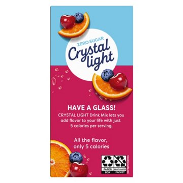 Crystal Light Fruit Punch On-The-Go Powdered Drink Mix Packets, 10 ct