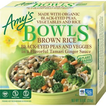 Amy's Gluten Free Black Eyed Peas, Veggies & Brown Rice Bowl