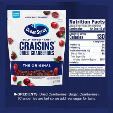 Ocean Spray Craisins Original Dried Cranberries, 12 oz