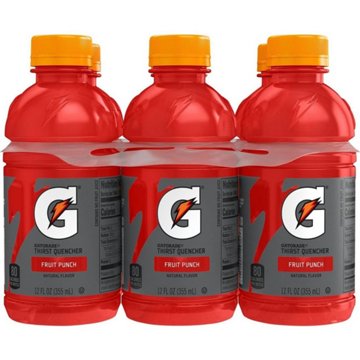 Gatorade Fruit Punch Thirst Quencher 6 pk Bottles, 12 oz