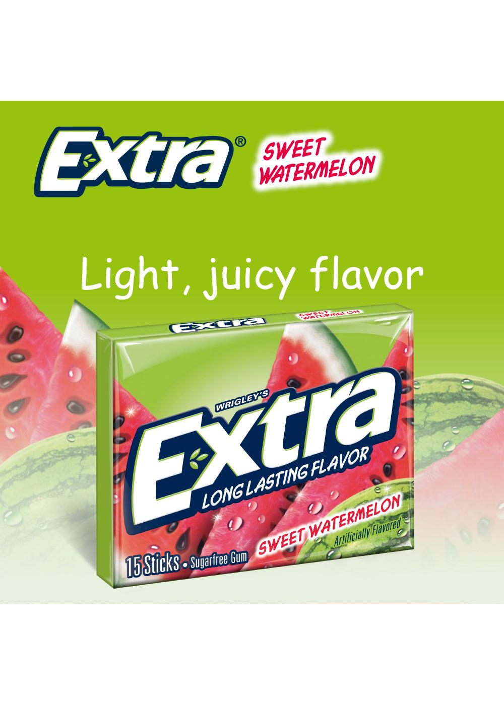 Extra Sweet Watermelon Sugar Free Chewing Gum; image 3 of 6