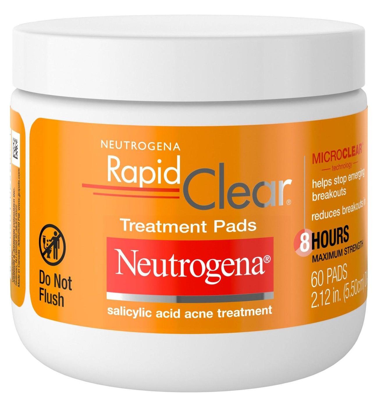 Neutrogena Rapid Clear Maximum Strength Acne Treatment Pads; image 1 of 8