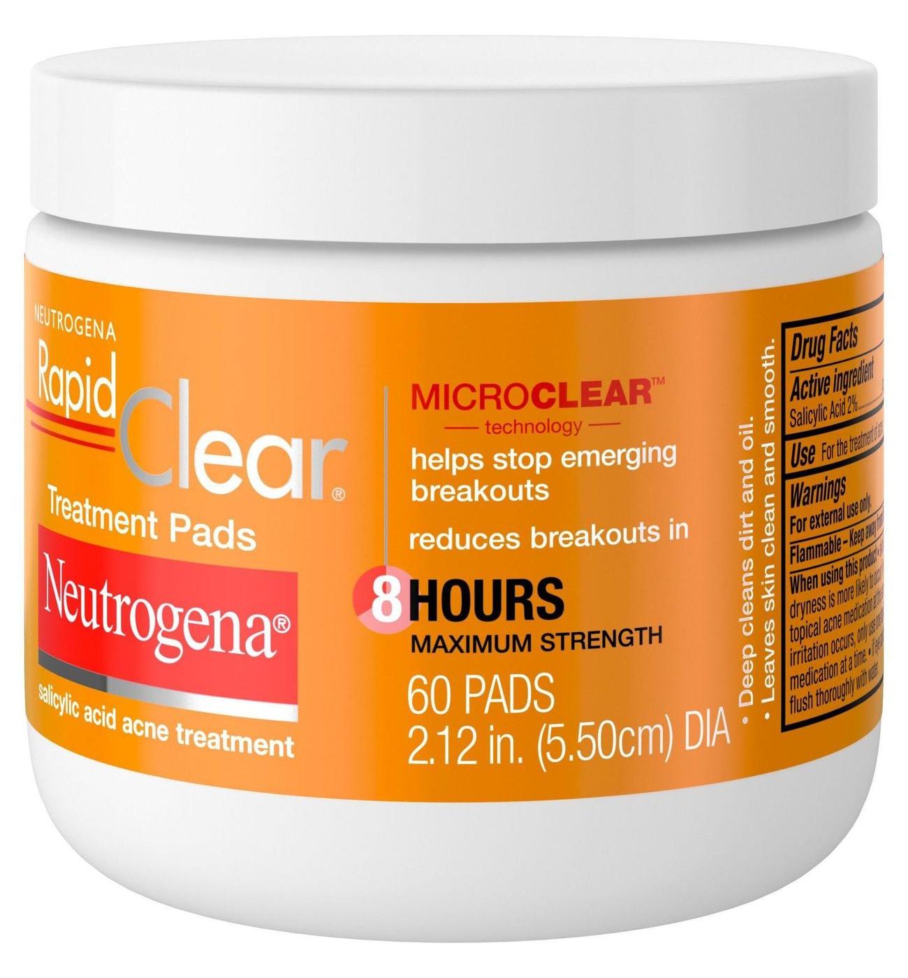 Neutrogena Rapid Clear Maximum Strength Acne Treatment Pads; image 4 of 8