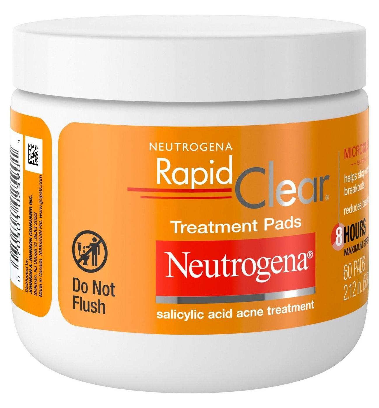 Neutrogena Rapid Clear Maximum Strength Acne Treatment Pads; image 8 of 8