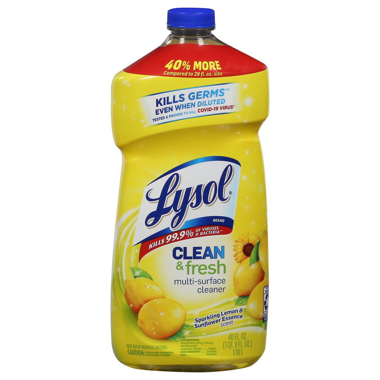 Lysol Clean and Fresh Sparkling Lemon and Sunflower Essence Scent Multi ...