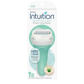 Schick Intuition Sensitive Care with Aloe Women's Razor Kit + 2 Blade Refills