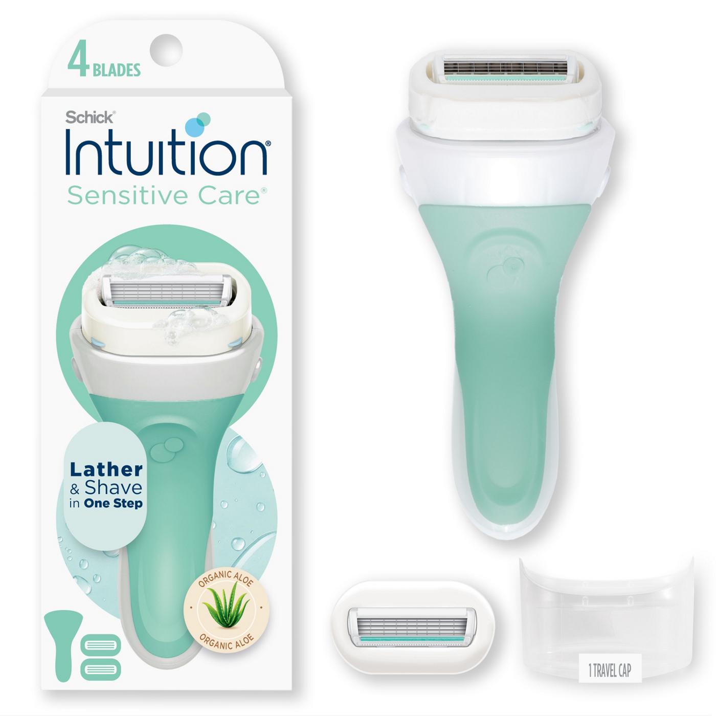 Schick Intuition Sensitive Care with Aloe Women's Razor Kit + 2 Blade Refills; image 2 of 8
