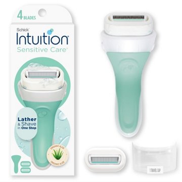 Schick Intuition Sensitive Care with Aloe Women's Razor Kit + 2 Blade Refills