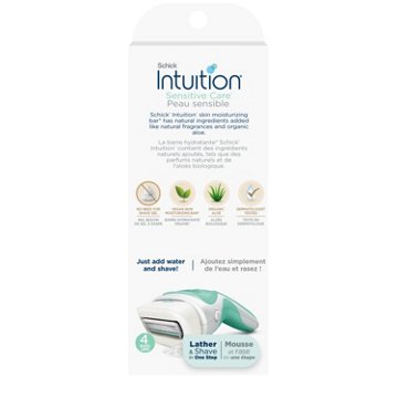 Schick Intuition Sensitive Care with Aloe Women's Razor Kit + 2 Blade Refills