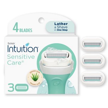 Schick Intuition Sensitive Care with Aloe Women's Razor Blades Refills, 3 ct