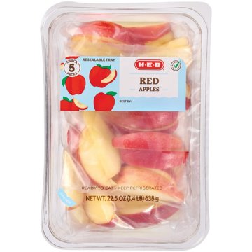 H-E-B Fresh Red Apple Slices, 5 ct