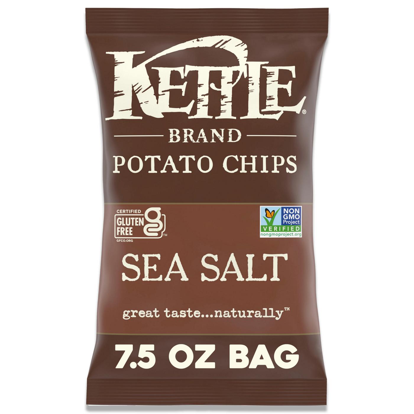 Kettle Brand Sea Salt Kettle Potato Chip; image 1 of 8