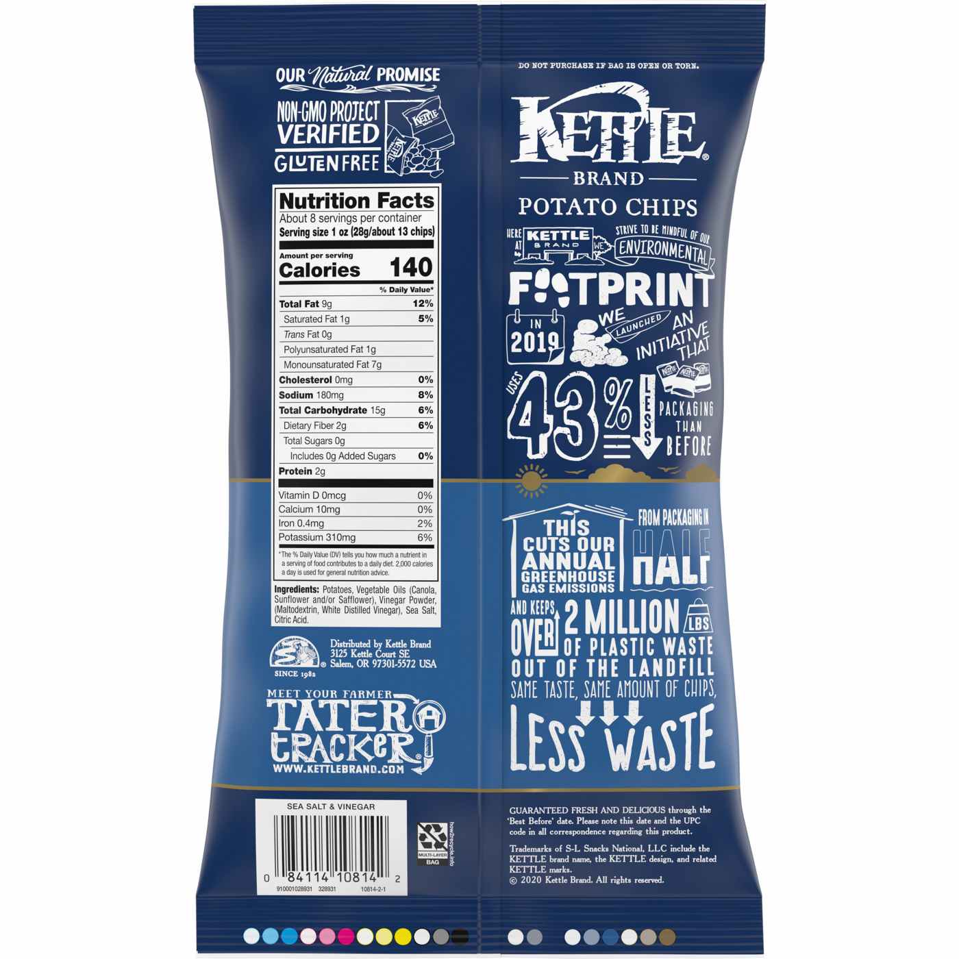 Kettle Brand Sea Salt & Vinegar Kettle Potato Chips; image 11 of 13