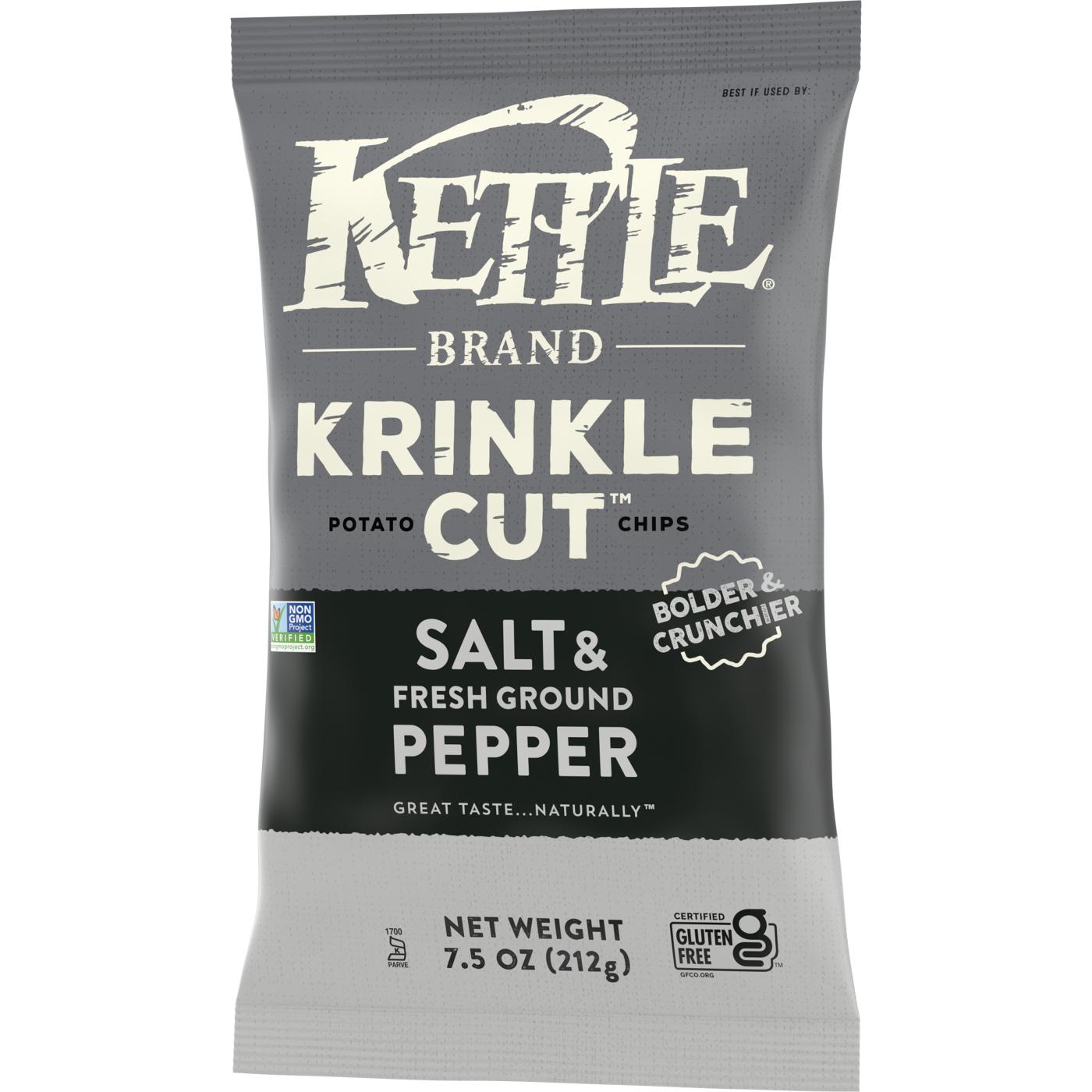 Kettle Brand Krinkle Cut Salt & Fresh Ground Pepper Kettle Potato Chips; image 6 of 13