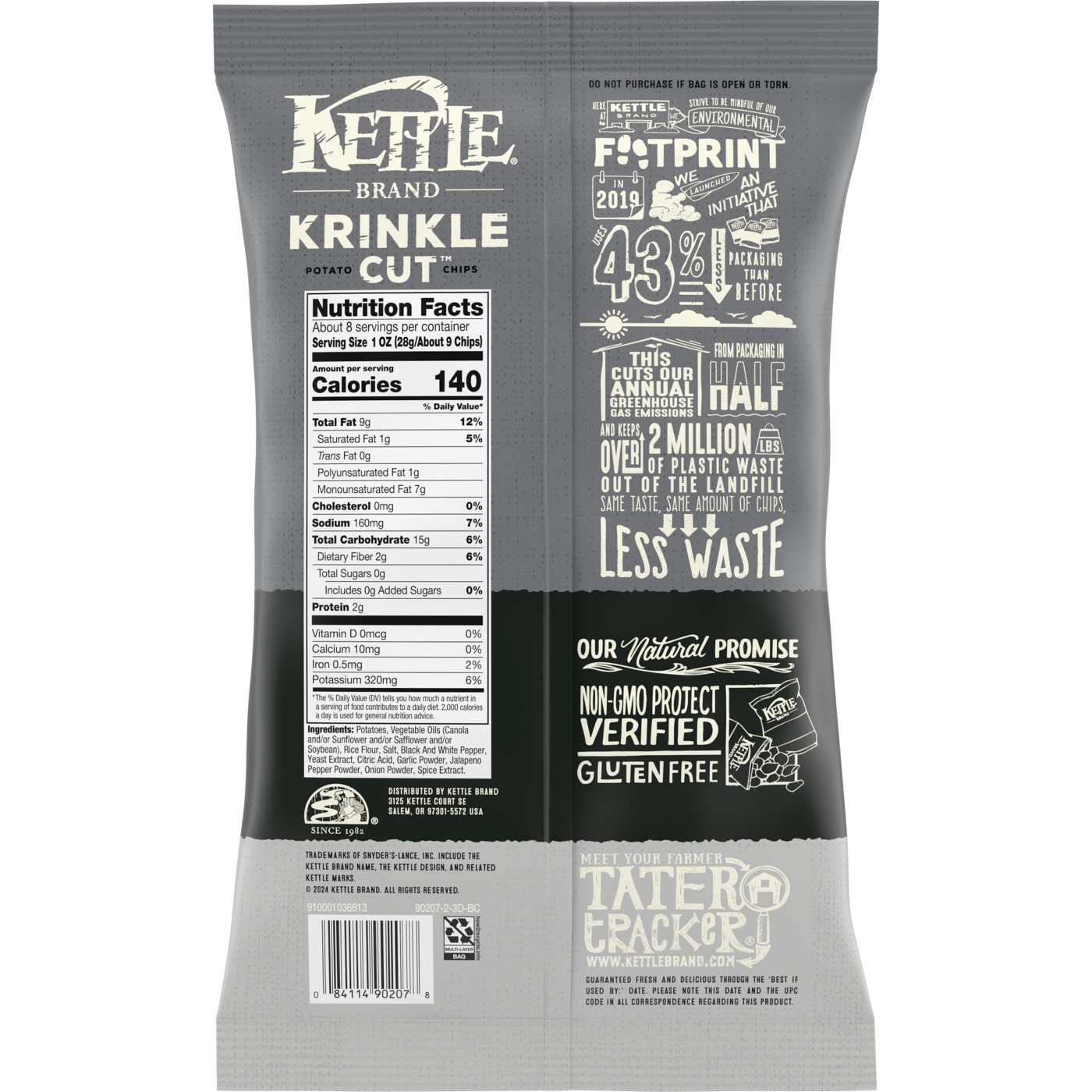 Kettle Brand Krinkle Cut Salt & Fresh Ground Pepper Kettle Potato Chips; image 7 of 13