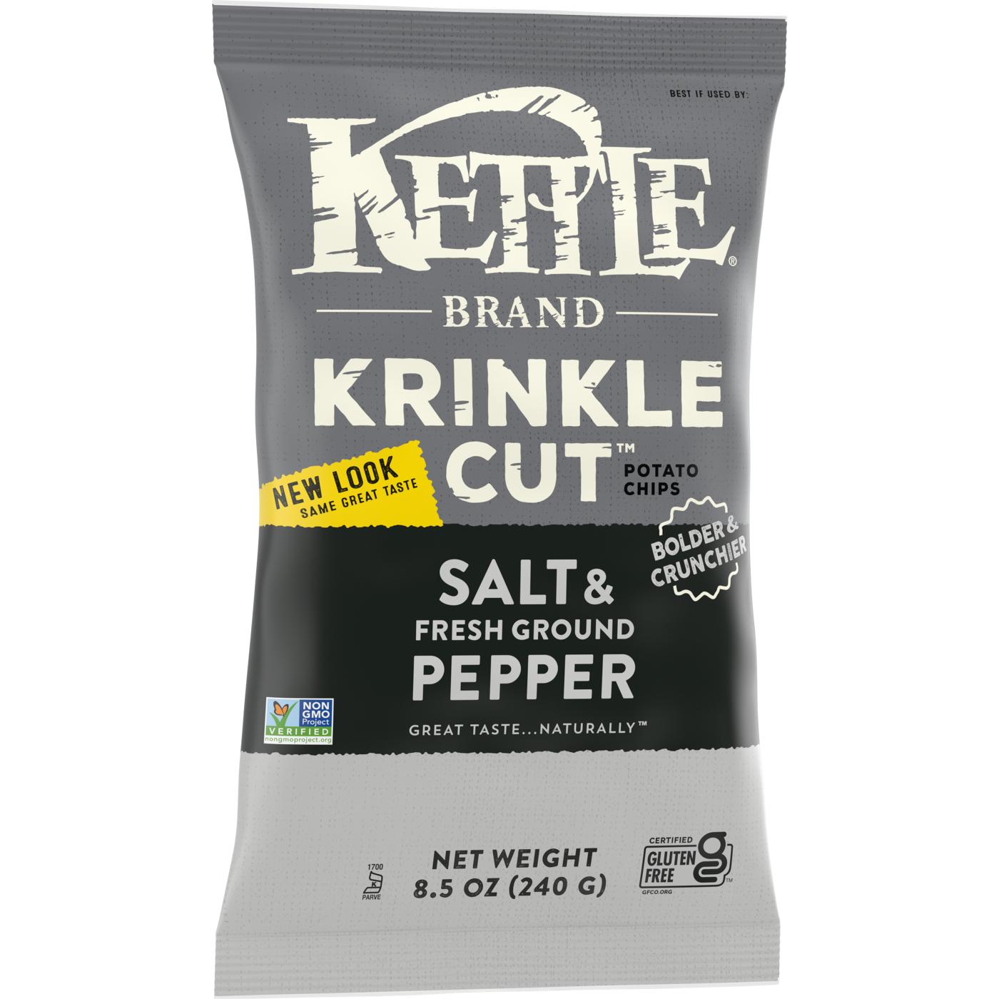 Kettle Brand Krinkle Cut Salt & Fresh Ground Pepper Kettle Potato Chips; image 12 of 13