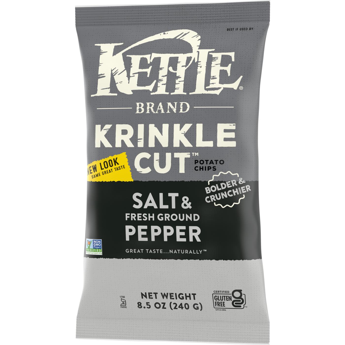 Kettle Brand Krinkle Cut Salt & Fresh Ground Pepper Kettle Potato Chips; image 13 of 13