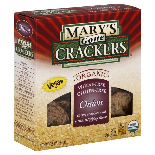 Mary's Gone Crackers Organic Onion Crackers Shop Crackers