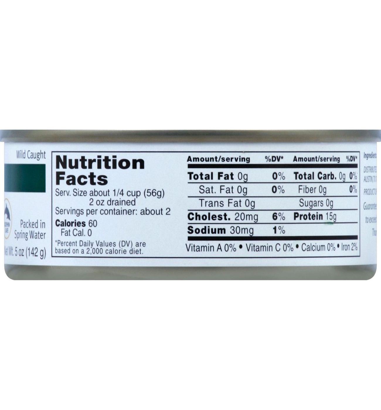 Central Market No Salt Added Solid White Albacore Tuna; image 5 of 6