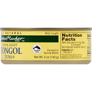 Central Market Chunk Light Tongol Tuna, 5 oz