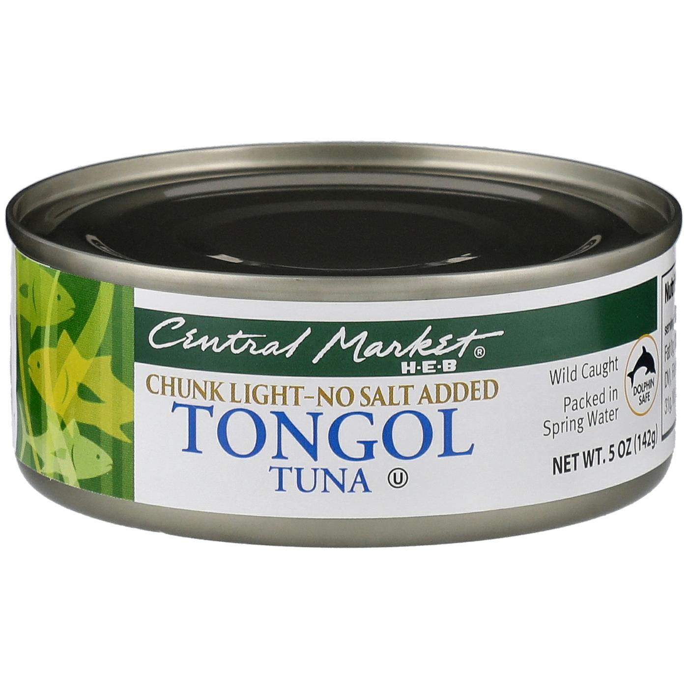 Central Market No Salt Added Chunk Light Tongol Tuna; image 2 of 6