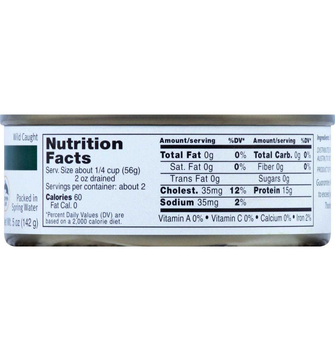 Central Market No Salt Added Chunk Light Tongol Tuna; image 4 of 6