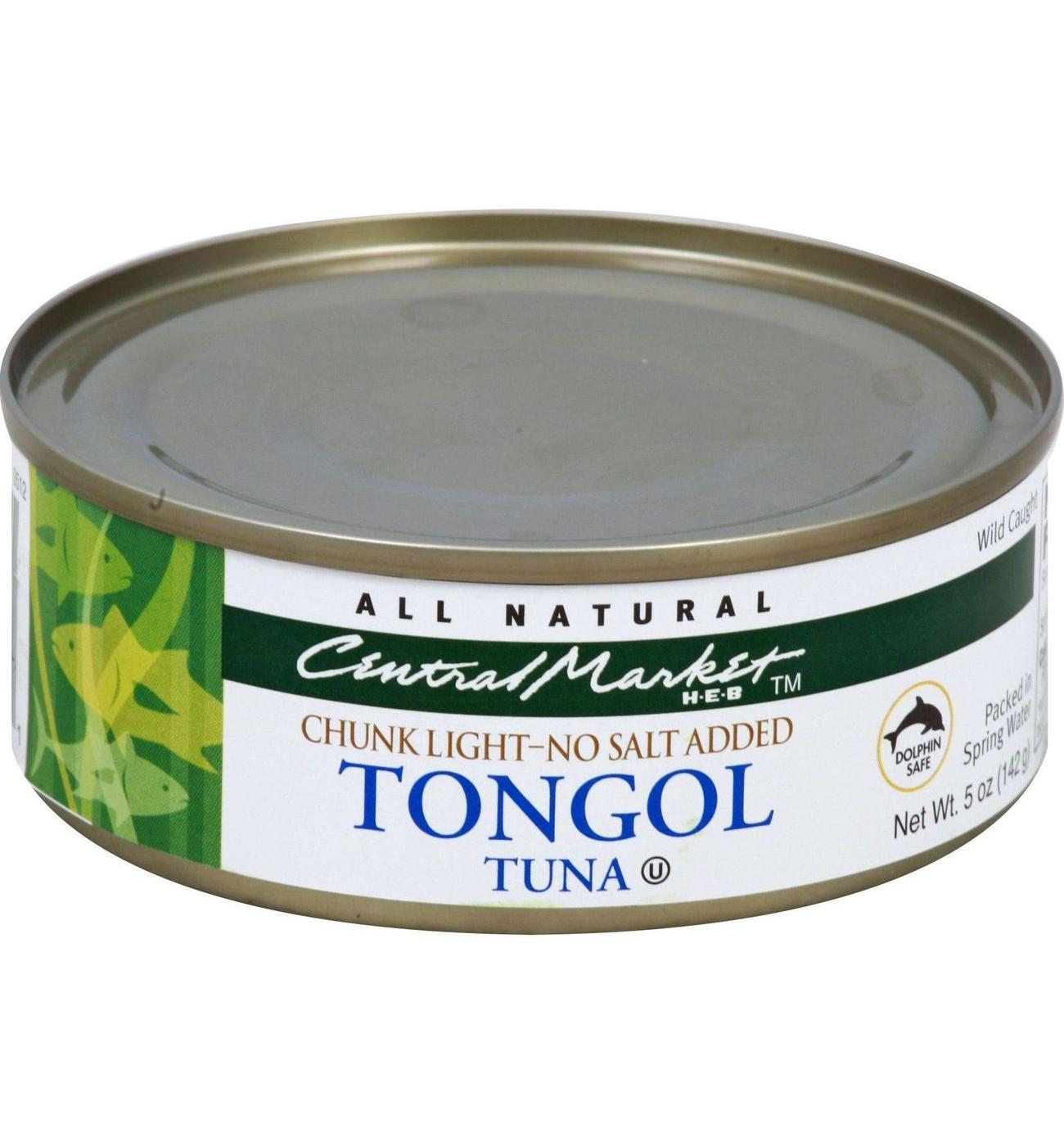 Central Market No Salt Added Chunk Light Tongol Tuna; image 5 of 6