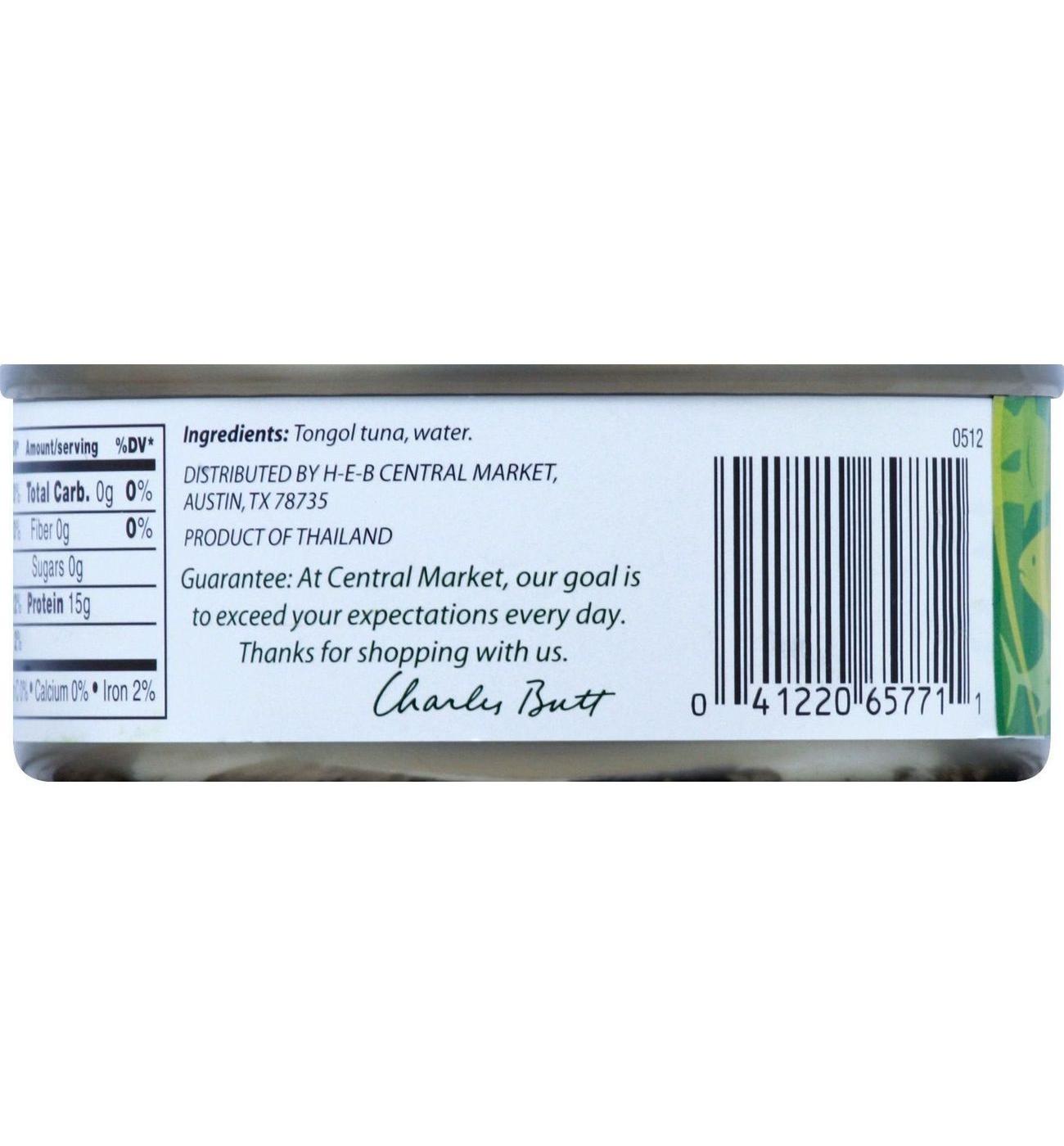 Central Market No Salt Added Chunk Light Tongol Tuna; image 6 of 6