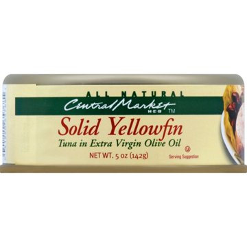 Central Market Solid Yellowfin Tuna in Extra Virgin Olive Oil, 5 oz